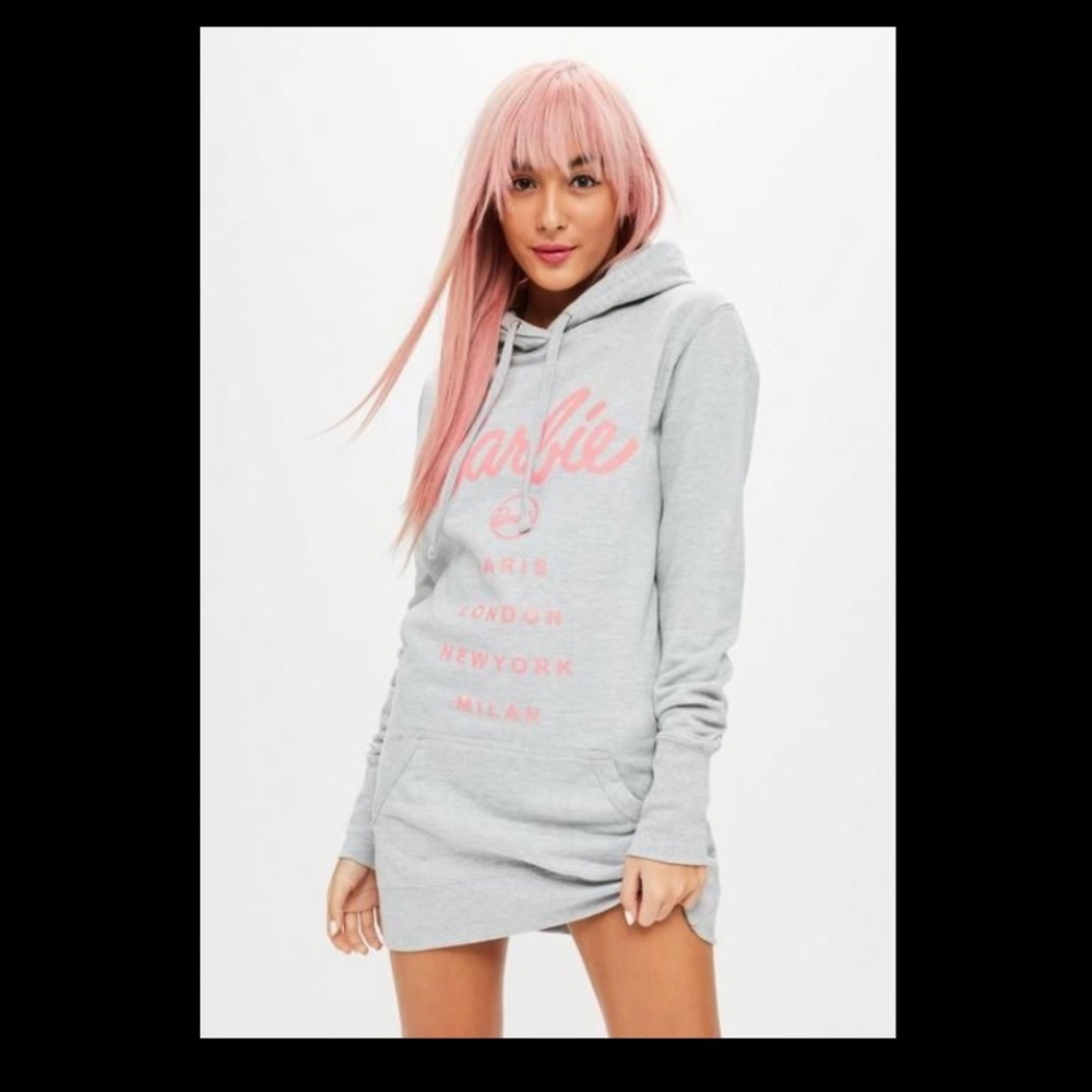 Missguided x Barbie Long Hoodie Sweater